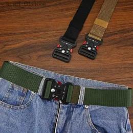 Belts 1 Pcs Outdoor Mountaineering ltifunctional Tactical Nylon Canvas Woven Trouser BeltL231117