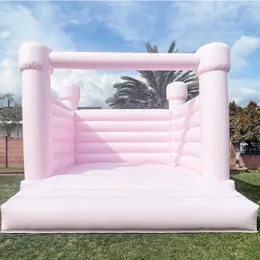 wholesale Macaron color commercial Bounce House Wedding Inflatable White Bouncy Castle colorful full PVC jumper Houses Bouncer Combo with blower For