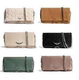 Zadig Voltaire Bag Womens Tote Handbag Shoulder Designer Man Menine Leather Wing Chain Luxury6