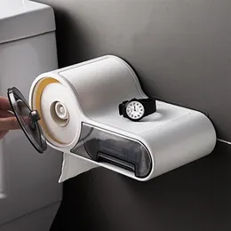 Uchwyty papieru toaletowego Przenośna rolka toaletowa Stojak na domek do przechowywania stojak Higieniczny papier dozownika łazienki WALLMOUNTED WATE287H
