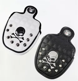 Golf Putter Cover Skull Rivets Pu Leather Magnetic Stängning headcover för Mallet Putter Golf Head Cover 2206297904348