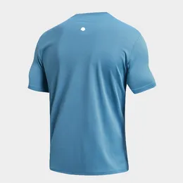 2024 New Lu Lu Lemons S Men Outdoor Sport T Shirt Mens عرق جاف سريع فتل الفطاظ