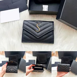 Envelope Cassandre Caviar Black Wallets Coin Pounds Equilted Womens Mens Designers Summer Cards Holder Matelasse Pragments Wallet Puese