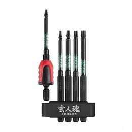 Screwdrivers VESSEL 100mm Length Magnetic Screwdriver Torx Bits Set Electric Screwdriver Head T10 T15 T20 T25 T30 230417