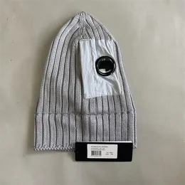 Berretti utility in lana merino extra fine logo con una lente da uomo berretti da esterno in maglia calda da donna cappelli con teschio cappello unisex grigio chiaro