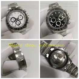 18 Style Chrono Sport zegarki męskie 40 mm biała czarna tarcza 116500 Ceramiczna ramka 116520 904L Bransoletka stalowa 116506 CAL.4130 Automatyczna chronograph Stopwatch Watch