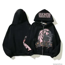 Tasarımcı Hoodie Erkek Sweatshirts Fashion Street Giyim Travi Scotts Fujiwara Yıldırım TS CO BR NBHD TIGER ZIPPER HOODIE