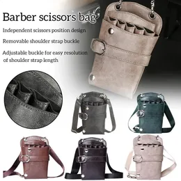 Andra hår bryr sig barberare saxens väskeklipp kamfodral frisör barberhållare pack bälte salongpås sax hölster verktyg hår midja pu lea m2a0 231116