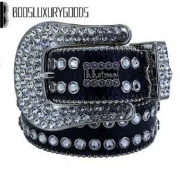 2023 Designer pas pass Simon Pass dla mężczyzn kobiety błyszczący pasek diamentowy Blk White Gold Color Boosluxurygoods1003201