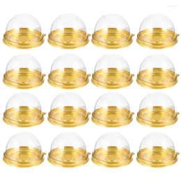 Gift Wrap 200 Pcs Egg Yolk Crisp Packaging Box Cheesecakes Mini Cake Stand Moon Pastries Boxes Clear Dome