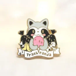 Brooches Pins Trash Panda Enamel Pin Cute Cartoon Animal Protection Metal Brooch Collect Badge Kawaii AccessoriesPins Kirk22