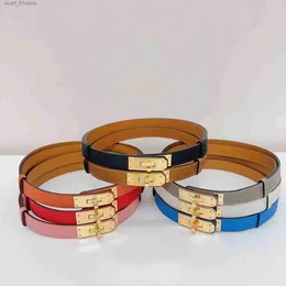 Belts 2023 New Fashion All-Match Black مع تنورة مستقيمة الحزام النسائي الفاخر العلامة التجارية للجلد الحقيقي لباس الجينز جينز Sweater Weistbandl231117