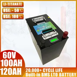 60V 100AH ​​Lithium titanate بطارية مدمجة في BMS LTO للمعدات الصناعية تحكم محرك RV Solar System