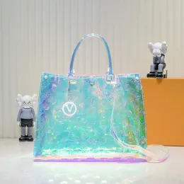 Luksusowa torebka TOTE Kolorowa i błyszcząca torba na zakupy designerstwo