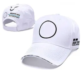 Top F1 Racing Potorcycle Hats Team Mercedes-Benz-AMG Marshmello Mens and Womens Sports Ball Ball Hat Mode Mesh Cap Caps Caps A6