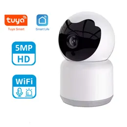 Nova câmera ip tuya 5mp wifi vigilância de vídeo cctv hd visão noturna áudio em dois sentidos rastreamento automático nuvem vida inteligente app câmera