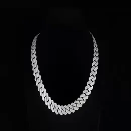 Catene Zhanhao Personalizzato Pavimenta Moissanite Diamante 18 pollici 13 5mm Larghezza Hip Hop Uomo Collana a catena a maglia cubana2408