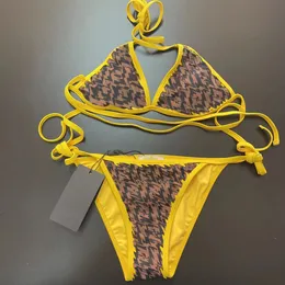 Kadın bikinis lüks kadın mayo plaj mayoları tam baskı mektupları bikini tasarımcı kadın seksi iki parçalı bikini mektup mayolar tasarımcı mayolar