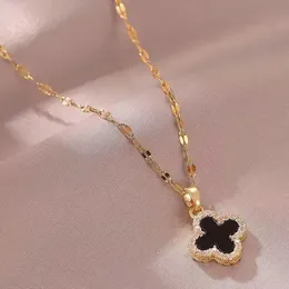 클래식 4 Four Leaf Clover Necklaces 디자이너 Cleefity Necklace Jewelry 세트 펜던트 펜던트 Chocker 생일 파티 드레스 선물 상자