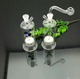 Rökande rör mini Hookah Glass Bongs Färgglada metallform Glas Sandkärnan 37 krukor