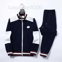 Tracksuits masculinos designer de alta qualidade primavera e outono novo conjunto casual masculino cardigan casaco zíper conjunto esportivo 5ayh