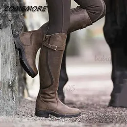 Boots Women Boots Pu Leather Zipper Retro Womans Designer Booties Gladiator Low Heel Shoes Fashion Long Botas Mujer 2022 T231117