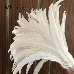 Other Event Party Supplies Wholesale 100PCS Raw White Off Rooster Chicken Feathers Length 25 30CM Cock Tails Plumes Decorations 231116