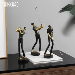 Other Home Decor Creative Human Statue Resin Art Golf Sculpture Office Decor Accessories Modern Craft Home Decoration Cabinet Tabletop Figurines 230417