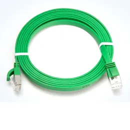 3 m langes TV-Projektor-Smart-Ethernet-Kabel mit Stecker, flaches Patchkabel mit vergoldetem Stecker der Kategorie 7 in den Farben Rot/Blau/Weiß/Schwarz auf Lager