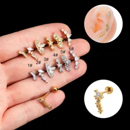 Stud 1 pezzo nuovo 16G acciaio inossidabile vite prigioniera dell'orecchio per donna 1.2mm piercing cartilagine orecchini per adolescenti regalo di natale spedizione gratuitaL231117