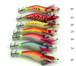 8cm wood shrimp false bait 7.4g luminous explosion hook lures wood plastic bionic bait shrimp squid hook LL