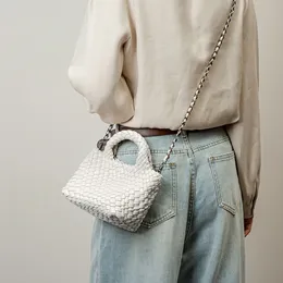 New Arrival 2023 hand woven 2in1 women's Fashion Handbag Designer Show Knitting Design Casual Tote Shoulder Bag Crossbody Bags Top quality CHP-003