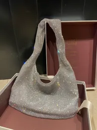 حقيبة حمل عالية الجودة 10A+ راينستون لامعة Wang Diamond Luxurys مصممي Silver Shimmer Glitter Womet Handbag Messenger Lady Party Crossbody Party Party Party