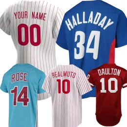 Maglie da baseball personalizzate Trea Turner Jersey Bryce 3 Harper Rhys Hoskins Bryson Stott Kyle Schwarber qualsiasi nome qualsiasi numero tutto Ricamo