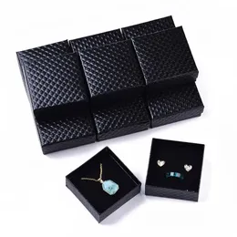 Jewelry Boxes 12pc Organizer Storage Gift Box Pendant Necklace Earrings Ring Paper Jewellry Packaging Container with Sponge Inside 231117