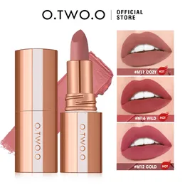 Lipstick O TWO matte lipstick durable waterproof stain free classic high pigment velvet finish lip color makeup 231117