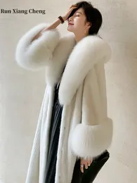 Pele feminina pele sintética roupas femininas casaco de pele inverno imitação marten luxo simples casaco alta rua estilo casual plus size topo 231117