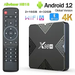 X98H TV Box Android 12.0 Allwinner H618 2GB/4GB RAM 16GB 32GB ROM BT5.0 AV1 3D WIFI6 2.4G WIFI HDR 미디어 플레이어 셋톱 박스