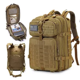 Backpacking Packs Tactical backpack nylon camping men's military Rucksacks 48L/25L large capacity waterproof hunting bag sports hiking fishing bag 231117