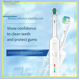 Zahnbürste Rotierende elektrische Zahnbürste für Erwachsene ren 3-Gang-Smart-USB-Direktladung Elektrische Zahnbürste mit weichen Borsten Mundreiniger Q231117