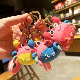 18 Style Cartoon Key Rings Cute Women Girl Animal Keychains Fashion High Quality Rubber Metal Car Backpack Pendant Keychain Children Toy Gift Jewelry Accessories