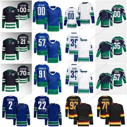 男性キッズ女性ホッケー''nhl ''リバースレトロ21ニルスホグランダージャージー70タナーピアソン92ヴァシリーポドコルジン57タイラーマイヤーズ35サッチャーデムコ22