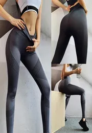 Koşu jogger şekillendirme pantolon kadın yoga tayt spor fitness patchwork yüksek elastik spor salonu tayt kıyafetleri1390183