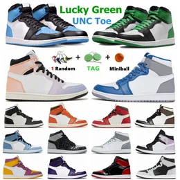 Universidad Azul 1s Jumpman air jordan 1 Hombres Zapatos de baloncesto Sneakers Hyphe Royal Obsidian Unc Sports Sports Shoe