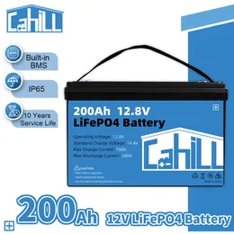 12V 200AH Lifepo4 Battery Pack Built-in BMS Rechargeable Brand New Lithium iron phosphate Cell For Golf Carts Rv EV Boat