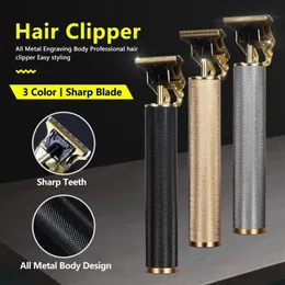 Elektrische Haarbürsten Clipper Professionelle T9 Trimmer Barber Rasierer Bart 0mm Schneidemaschine Für Männer Wiederaufladbare258F