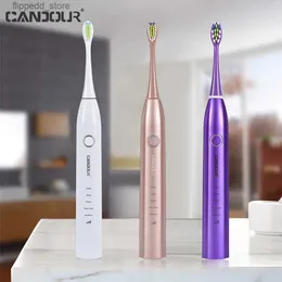 Toothbrush CANDOUR CD-5168 Sonic Electric Toothbrush 15 Mode USB Rechargeable Automatic Toothbrush USB Rechargeable Waterproof Tooth Brush Q231117