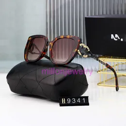 designer chanelism sunglasses Diamond Mounted Women's Advanced Sensational Face Large Frame Gradient Color Anti Sunshade with box