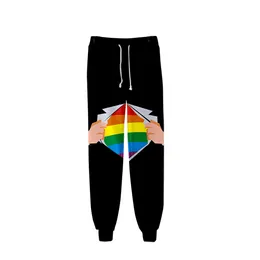 3d Print Men kobiety LGBT Lesbian Gay Pride Rainbow Flag Flag Harajuku Pełna długość spodnie dresowe zimowe spodnie swobodne zabawne spodnie