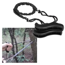 Folding Chain Saw Jagged Chainsaw Manual Steel Wire Saw Hand Camping Hiking Hunting Emergency Survival Tool